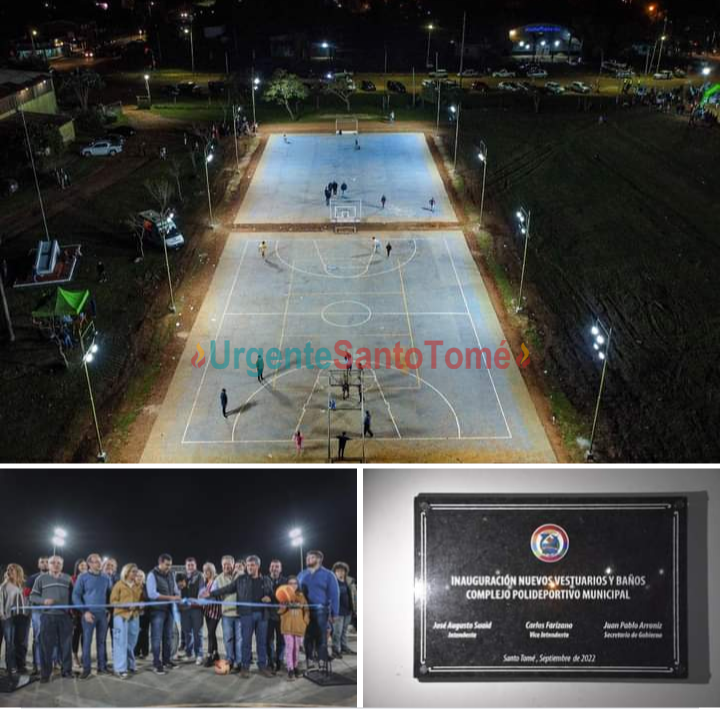 El Municipio inauguró el nuevo » Playón Deportivo» del Complejo Romeo Maciel, moderno sistema lumínico, canchas y vestuarios a estrenar