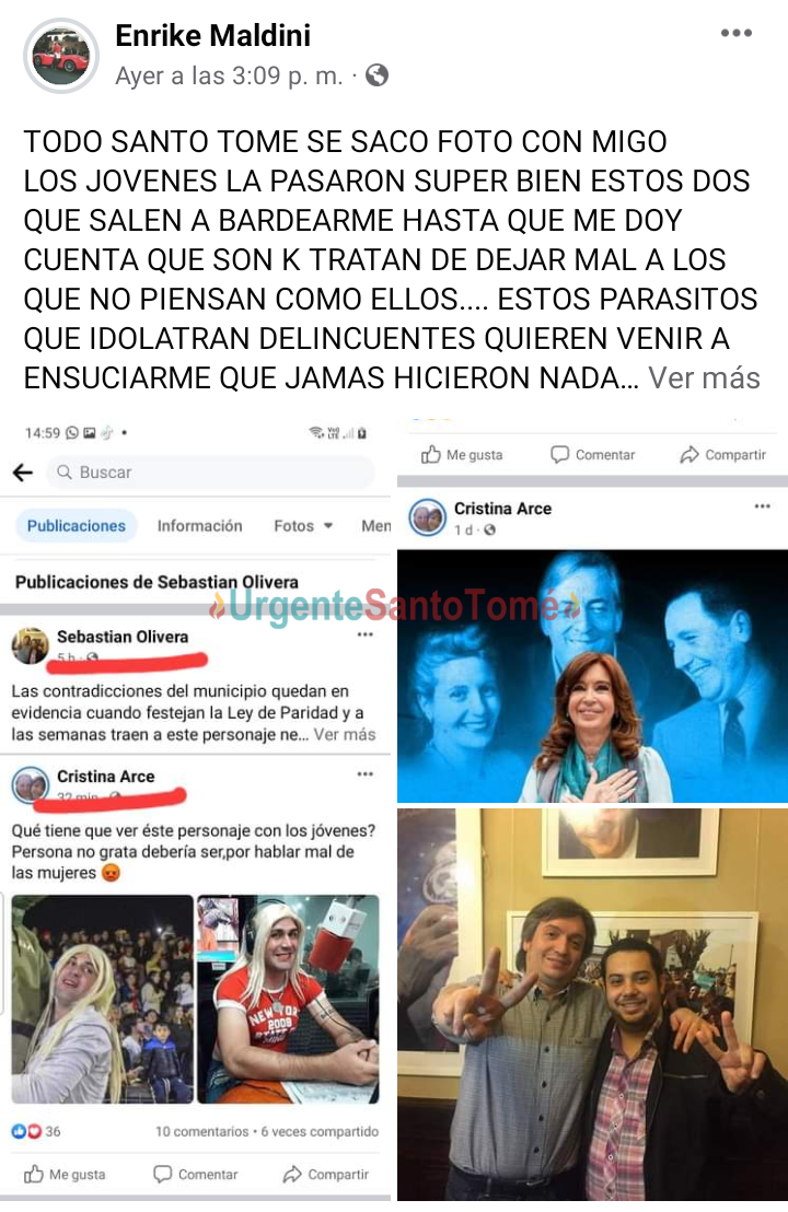 Un reconocido humorista Correntino criticó fuerte a dirigentes del Kirchnerismo Santotomeño por descalificar su actividad artística