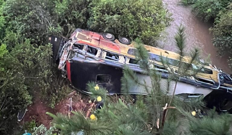 Tragedia en Misiones: Un colectivo tras chocar cayó de un puente sobre la ruta 14. Hay 7 muertos por ahora
