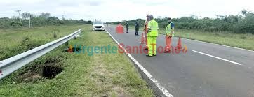 Corte total en la Ruta 12 por un hundimiento en la zona de Itá Ibaté