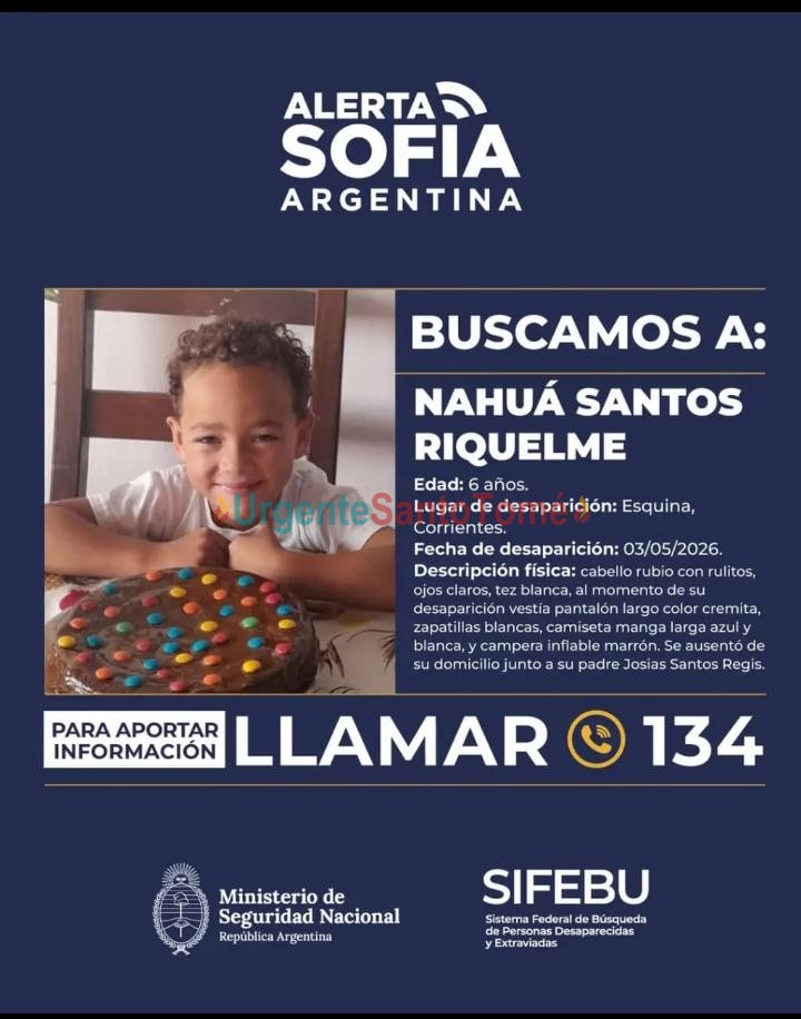 Alerta Sofía en Corrientes: buscan desesperadamente a un nene de 6 años llevado por su padre tras violento ataque