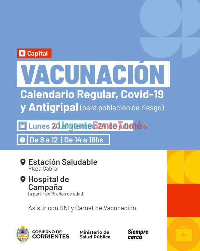 Corrientes: Salud Pública insta a completar esquema de vacunación