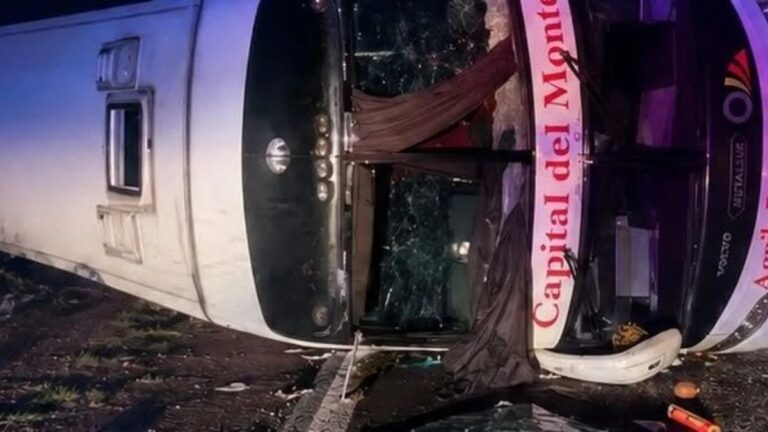 Alvear: Despiste y vuelco de un colectivo de larga distancia, dejó una víctima fatal y varios pasajeros lesionados