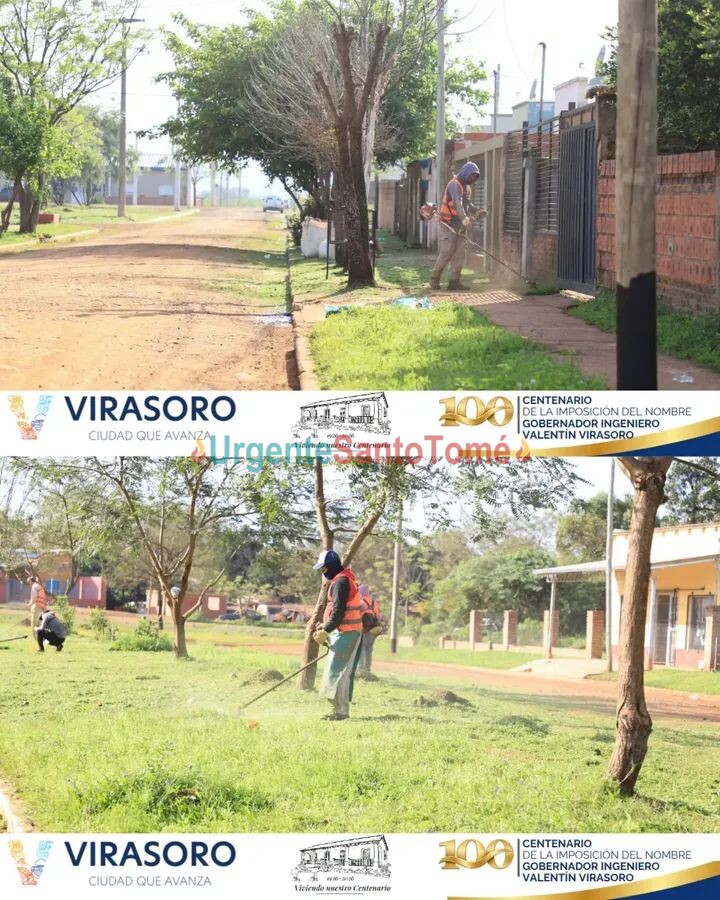 Virasoro: Trabajos de la Comuna de mejoramiento del casco urbano