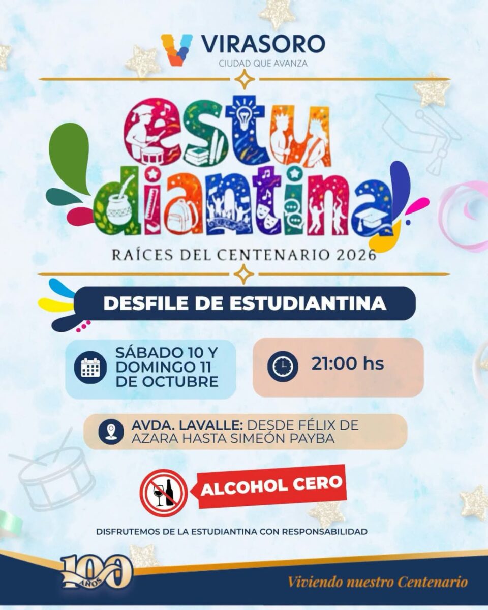 VIRASORO SE PREPARA PARA VIVIR DOS NOCHES A PURO COLOR Y ALEGRÍA CON LA ESTUDIANTINA 2026