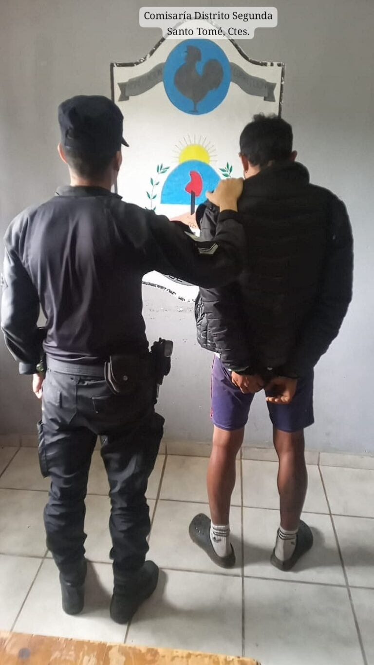 Santo Tomé: Ahora cayó “Rojitas”, otro delincuente conocido que sale y entra