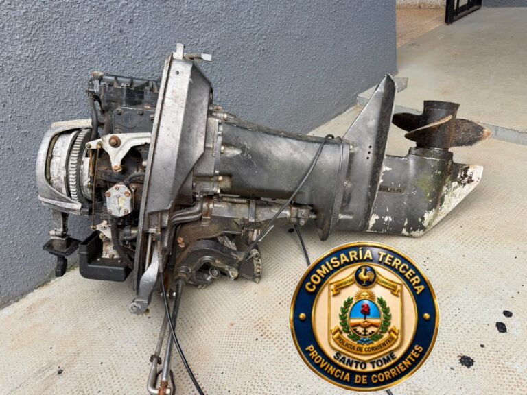 SANTO TOMÉ: HALLARON Y SECUESTRARON UN MOTOR DE LANCHA DE DUDOSA PROCEDENCIA